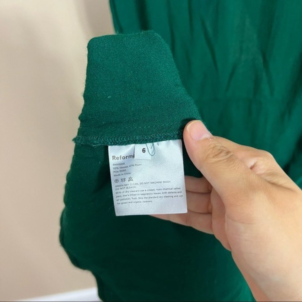 Reformation Gavin Dress in Emerald - Picture 8 of 11